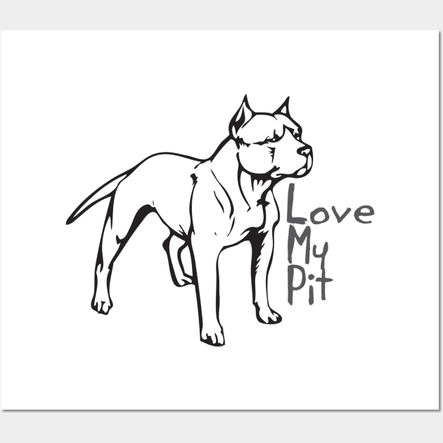 Pit Bull Wall Art by epollio